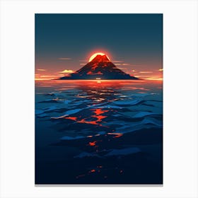 Sunset In The Sea Canvas Print