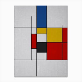 Primary plains with grid no.3 Canvas Print