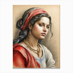 Indian Woman Canvas Print