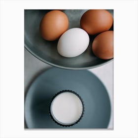 Eggs And Milk Canvas Print