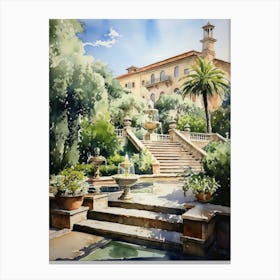 Giardino Di Boboli Italy Watercolour Painting  4 Canvas Print