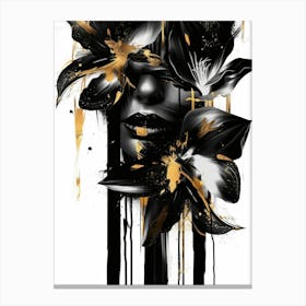 Black And Gold 111 Canvas Print