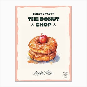Apple Fritter Donut The Donut Shop 3 Canvas Print