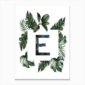 Botanical Alphabet E Canvas Print