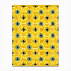 Yellow And Blue Pattern Canvas Print