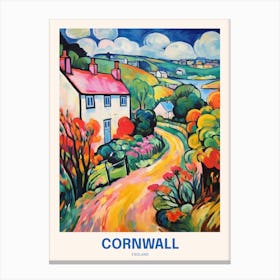 Cornwall England 19 Uk Travel Poster Canvas Print