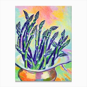 Asparagus 2 Fauvist vegetable Canvas Print