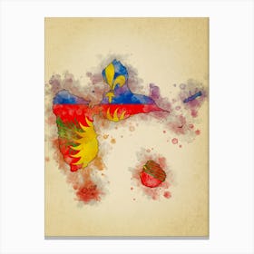 Guadeloupe Flag Vintage Canvas Print