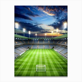 Soccer Stadium At Dusk Canvas Print