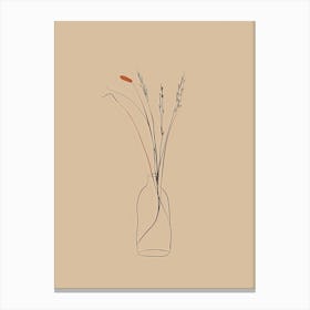 Los Angeles Botanical Garden Boho Line Art Canvas Print