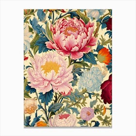 Peonies Wallpaper 3 Canvas Print