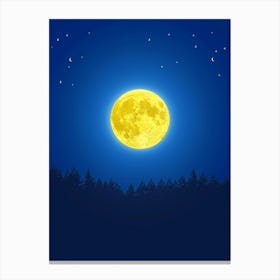 Full Moon In The Sky 1 Canvas Print