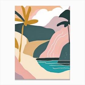 El Nido Philippines Muted Pastel Tropical Destination Canvas Print