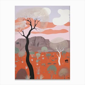 Great Victoria Desert   Australia, Contemporary Abstract Illustration 1 Canvas Print