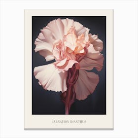 Floral Illustration Carnation Dianthus 5 Poster Canvas Print