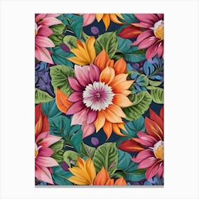 Floral Wallpaper 1 Canvas Print