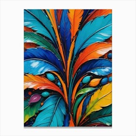 Colorful Feathers Canvas Print