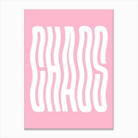 Chaos wavy text pink tone Canvas Print