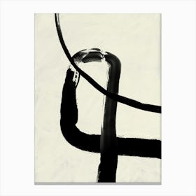 Black Strokes No 5 Canvas Print