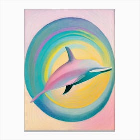 Spinner Dolphin Abstract Pastel Canvas Print