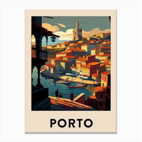 Porto 2 Vintage Travel Poster Canvas Print