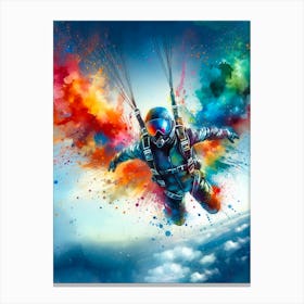 Parachute in watercolor 1 Canvas Print