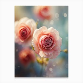 Pink Roses 3 Canvas Print