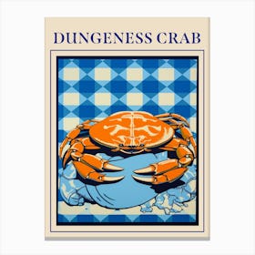 Dungeness Crab Seafood Poster Canvas Print