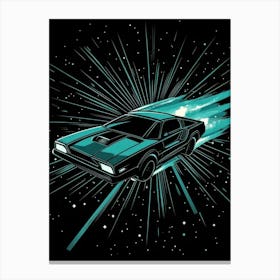 Back To The Future Car Canvas Print