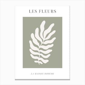 Sage & Cream Les Fleurs Canvas Print