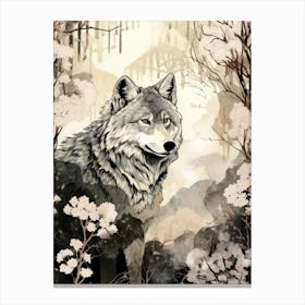 Wolf Painting  1 Canvas Print