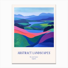 Colourful Abstract The Lake District England 2 Poster Blue Canvas Print