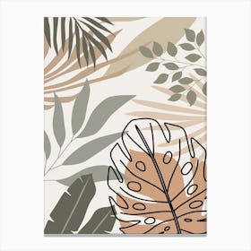 Tropical Leaves Pattern Canvas Print