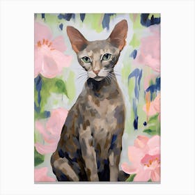 A Peterbald Cat Painting, Impressionist Painting 1 Canvas Print