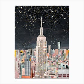 New York Skyline At Night Canvas Print