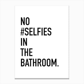 Bathroom Selfies Canvas Print
