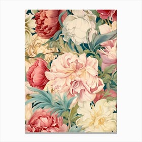 Peonies Wallpaper 2 Canvas Print