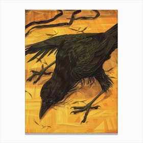 Crow Illustration 3 Canvas Print