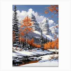 Winter In The Mountains Canvas Print