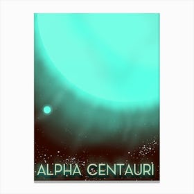 Alpha Centauri Space Art Canvas Print