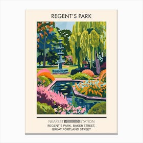 Regent S Park London Parks Garden 3 Canvas Print