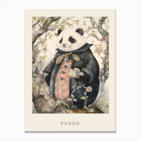 Beatrix Potter Inspired  Animal Watercolour Panda 1 Canvas Print