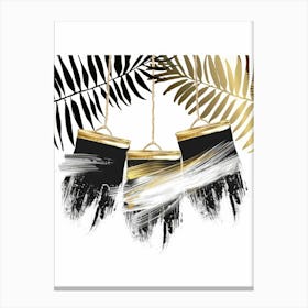 Black And Gold Painting 1 Canvas Print