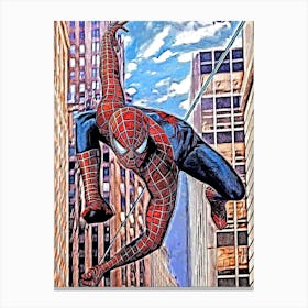 Spider Man Comic Art Canvas Print