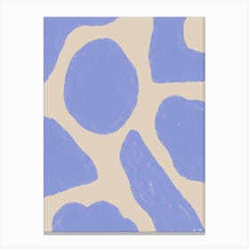 Blue And Beige Shapes Canvas Print