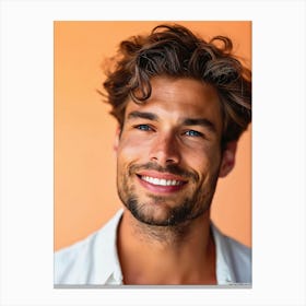Portrait Of A Young Man Smiling 1 Canvas Print