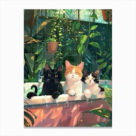 Cats In The Tub 1 Canvas Print