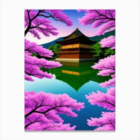 Kyoto, Japan Cherry Blossoms Mount Fuji Japan Canvas Print