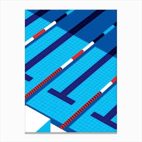 Isometric Swimming Pool Canvas Print