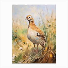 Bird Painting Partridge 3 Canvas Print